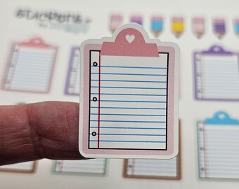 Clipboard and pencils School Supplies Stickers| School Supplies Journal Stickers| Planner Stickers| Handdrawn Stickers