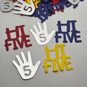 Hi Five Fifth Birthday party Confetti (100 pieces)