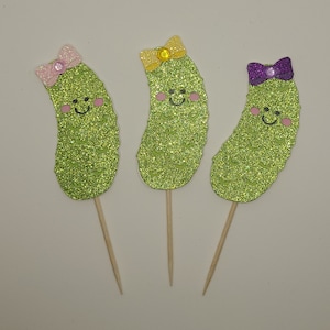 Turning 1 is a Big Dill Cupcake Toppers (set of 6) Pickle cupcake toppers| 1st Birthday Party