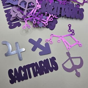 SAGITTARIUS Astrological Confetti| Zodiac Table Throw| Horoscope Birthday (100 pieces)
