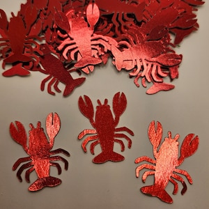 Red Lobster Mini Die Cuts Confetti | Lobster Love table throw| 100 pieces