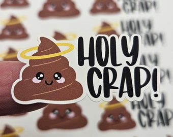 Holy Crap or Holy Shit Stickers| Journal Stickers| Planner Stickers| Handdrawn Stickers