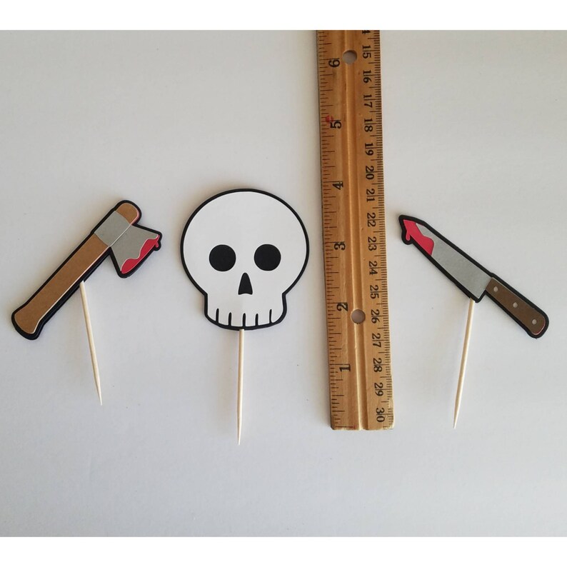 Skulls Knives and Hatchets Cupcake Toppers/ Food Picks set Etsy