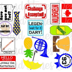 TV show How I Met Your Mother inspired fan art photo PROPS Instant Download PDF
