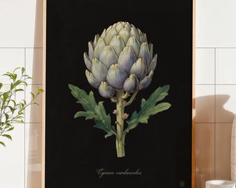 Poster Déco Mural ARTTOR – Artichaut Aquarelle – 40x50 Cm – Cuisine & Salon – Moderne