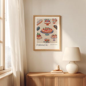 French Boulangerie Watercolor Art Print – Cafe Wall Decor, Pastries Watercolor Illustration image 5