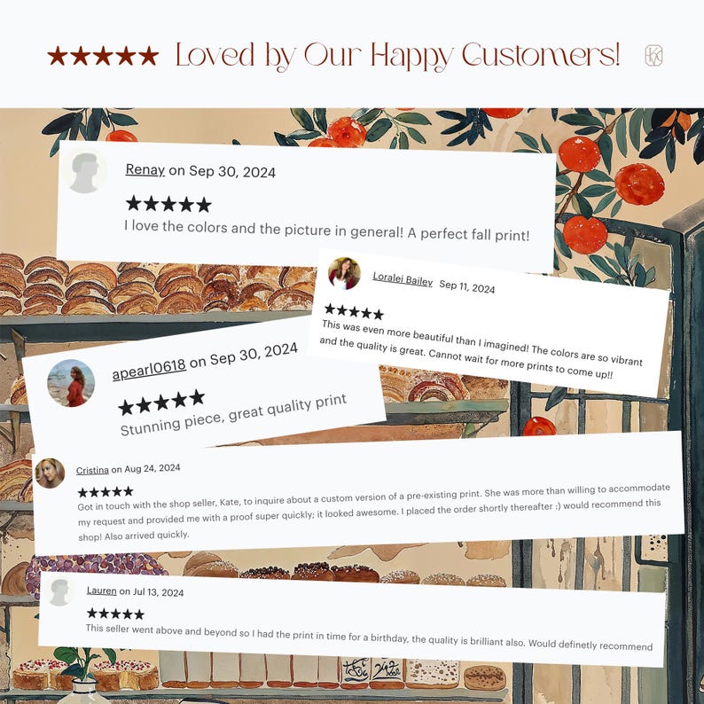 French Boulangerie Watercolor Art Print – Cafe Wall Decor, Pastries Watercolor Illustration image 8