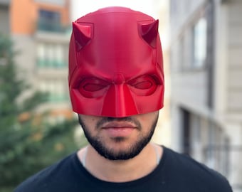 Daredevil Cowl Helmet - 3D-geprint personaliseerbaar masker - Raw bedrukt