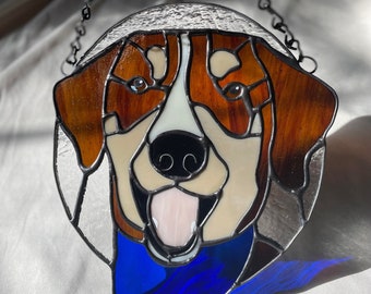 Custom Stained Glass Pet Portrait