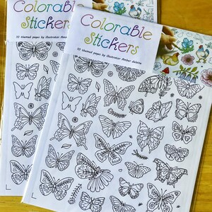 Colorable Stickers Pack DIY Color Your Own over 350 Stickers image 9