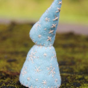 Snowflake Gnome Peg Doll Vegan Bild 2