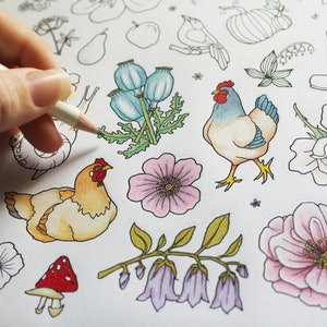 Colorable Stickers Pack DIY Color Your Own over 350 Stickers image 5