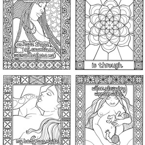 Cahier de coloriage Birth Affirmation - Adoucir, ouvrir, relâcher - par Amber delaine image 2