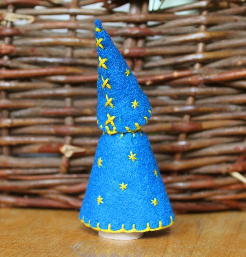 Starry Sky Gnome Peg Doll Vegan image 2