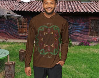 Sudadera con capucha deportiva para hombre (AOP), diseño de árbol de vida