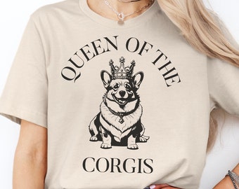 Camiseta para amantes de los Corgi Camiseta de la Reina de los Corgis Regalo para amantes de los Corgi Mamá Corgi Papá Corgi Camiseta Corgi Regalo para dueños de perros Pembroke Corgi galés