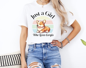Camiseta para amantes de los Corgi, regalo para amantes de los Corgi, camiseta divertida, camiseta para dueños de Corgi, camiseta de mujer con Corgi, camiseta de mamá Corgi, camiseta retro con Corgi, regalo