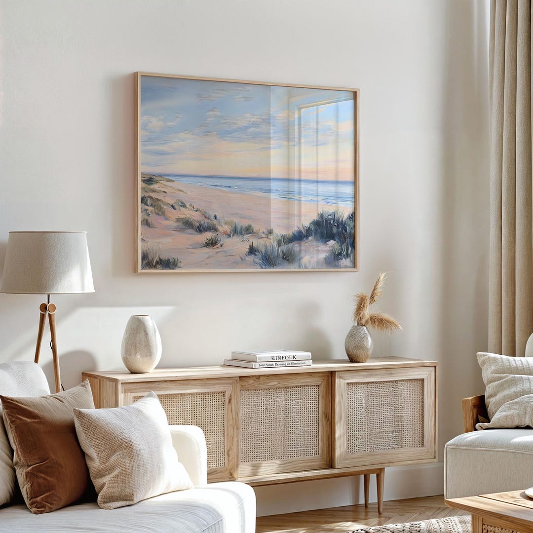 Poster D'art Côtier "Aerial Blue Ocean Beach" - Impression Qualité Sur Papier Mat 210gsm - Formats A3, A2, A1