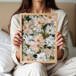 Printable Abstract Flowers Art Print, Digital Art Print, Floral Wall Decor, Wall Art, Digital Download (P671)