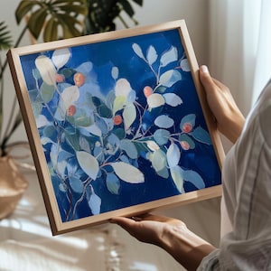 Printable Abstract Floral Art Print, Native Australian Flora, Floral Wall Art, Botanical Wall Art, Floral Digital Art Download (P309)