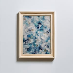 Printable Abstract Art Print, Abstract Wall Art, Abstract Wall Decor, Blue and Grey Tones, Modern Digital Art Download (P587)