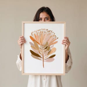 Abstract Australian Flora Art Print: Botanical Flower Illustration (Digital Download P661)