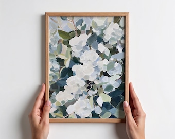 Printable Abstract Floral Art Print, Native Australian Art Print, Wall Decor, Eucalyptus Leaves, Digital Download (P421)