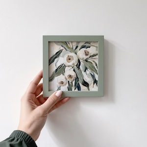 Printable Abstract Painting featuring Gum Nut flower, Native Australian Flora, Botanical Wall Art, Floral Digital Art Download (P406)