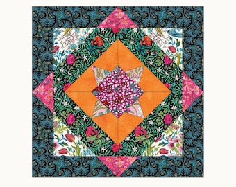Descarga digital del bloque de patchwork PEGASUS EPP para bloques de 6", 8" y 10" - Archivo PDF imprimible perfecto para proyectos de patchwork DIY