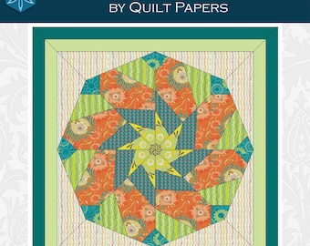 ALPHA CENTAURI English Paper Piecing Project Kit with EPP Papers, Assembly Instructions,  Pattern, Eco-Friendly Window Tempaltes
