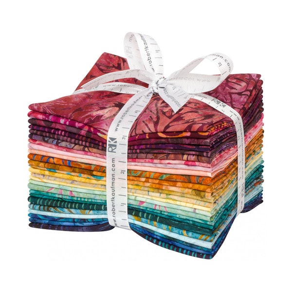 Robert Kaufman Fat Quarter Bundle, DAYBREAK, Batiks,  FQ-1696-25, 25 pieces