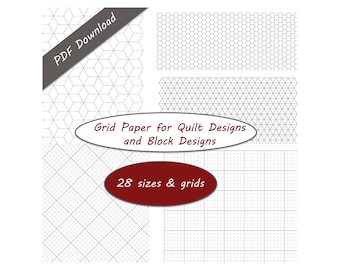 Grid Paper, Graph Paper for Quilt and Block Designs, PDF Download