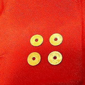 No.16: 4Real Japanese Coins (5-yen)good condition set of FOUR (4)circulated various years 5円玉5円硬貨luck coin lucky charm 日本Japanmoney 5yendama