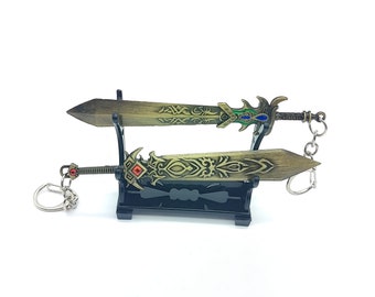 League of Legends Garen Schwert Schlüsselanhänger l Demacia Krieger Sammlerstück l LoL Garen Waffe l Gaming Geschenk für Fans und Gamer
