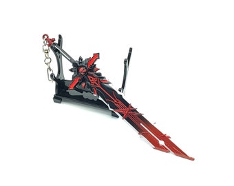 Genshin Auswirkungen Schlüsselanhänger Wolfs Grabstein Langschwert Replik l Dekoratives Spiel Zubehör l Geschenk für Gamer und Fans von Genshin Ship