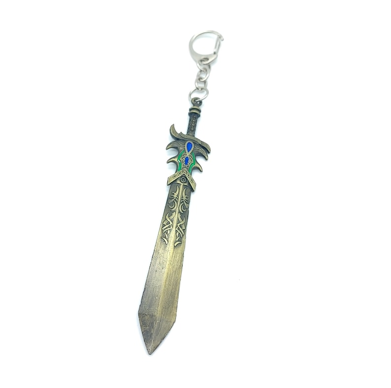 League of Legends Garen Sword Keychain l Demacia Warrior Collectible l LoL Garen Vapen l Spelpresent till fans och spelare Classic Only