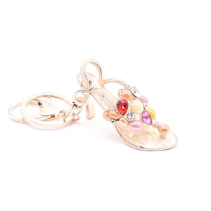 Elegant High Heel Shoe Keychain, Pearl Shoes, Rhinestones, Accessories Gift for Women