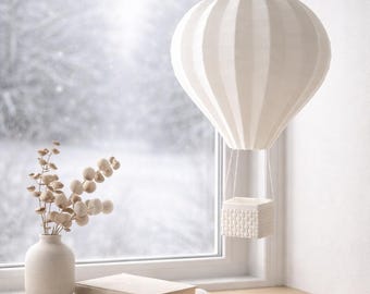 Lampenschirm Heißluftballon kompatibel mit der Weihnachtsstern Fassung A1/E10 & E5,5 | Hängelampe | Dekoration | Wohnzimmer | Licht | Lampe