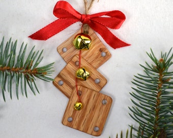 Weaving Card Weaving Tablet Christmas Ornament - Handcrafted Miniature Weaving Tablets & Bow Great Gift For The Weaver On Your Holiday List