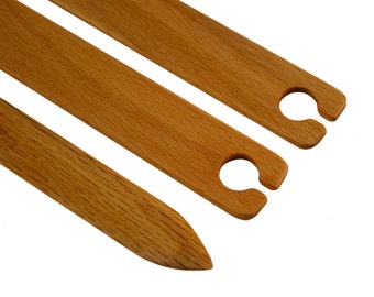 8 Inch Weaving Shuttle and Pick Up Stick Set Handcrafted from Red Oak