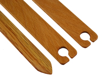 6 Inch Weaving Shuttle and Pick Up Stick Set Handcrafted from Red Oak