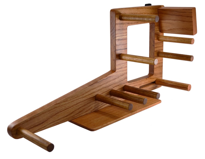 Handcrafted Red Oak Floor Standing Inkle Loom Tablet Weaving Card Weaving Loom