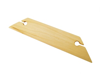 8 Inch Belt Weaving Shuttle with Beveled Knife Edge Handcrafted from Maple