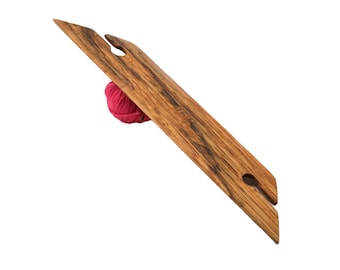 8 Inch Inkle Weaving Shuttle with Beveled Knife Edge Handcrafted from Red Oak