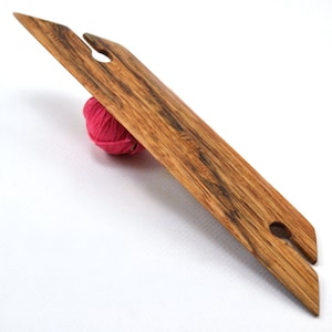 Beveled Inkle Weaving Shuttle Belt Shuttle for Inkle Loom Belt Weaving Strap Weaving Card Weaving Tablet Weaving Tools - Red Oak 8"