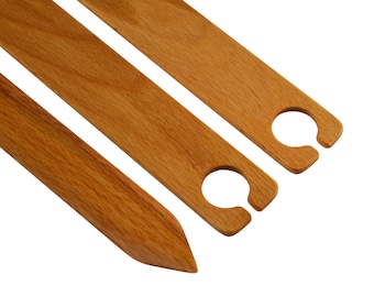 10 Inch Weaving Shuttle and Pick Up Stick Set Handcrafted from Red Oak