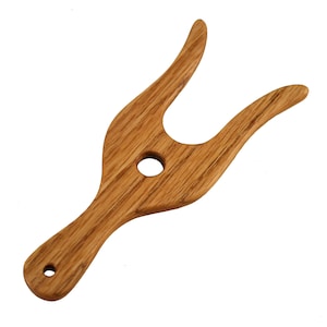 Knitting Fork Lucet or Tvinningsben Handcrafted from Red Oak