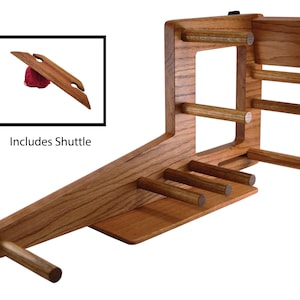 20 Inch Inkle Loom and Weaving Shuttle - Handmade from Oak