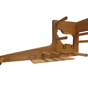 20&quot; Inkle Loom with Sheep Cutout for Belt, Tablet or Card Weaving - Handmade from Oak