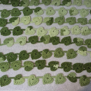 Boho Crochet Vines, Variegated Ivy Wall Decor, Plant Inspired Gift for Her